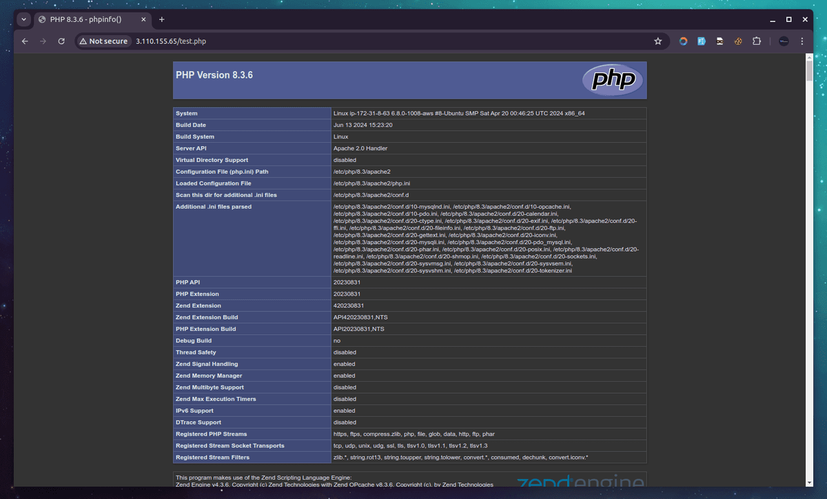 phpinfo()